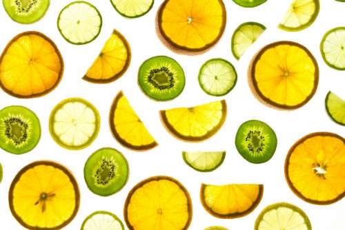 Orange Lemon Kiwi Fruits