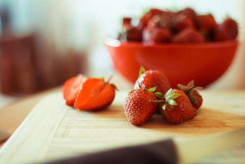 Ready to Cut Strawberries