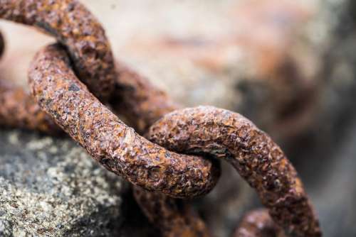 Rusty Chain Close Up