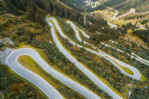Silvretta Alpine Road in Austria