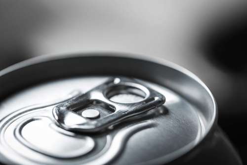 Soda Can Pop Tab Close Up