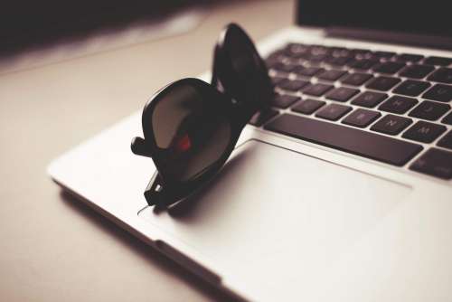 Style Sunglasses with MacBook