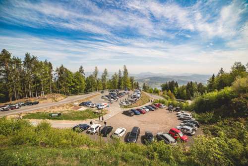 Wörthersee Treffen (car meet) Pyramidenkogel Parking