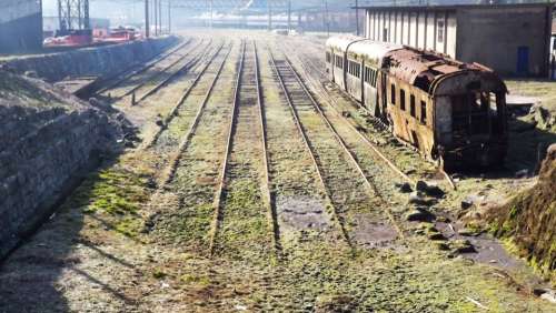 Railway Trains Old Rusty Decay Railroad Track
