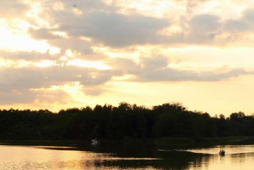 Abendstimmung Havel Water Lake Mirroring Weather