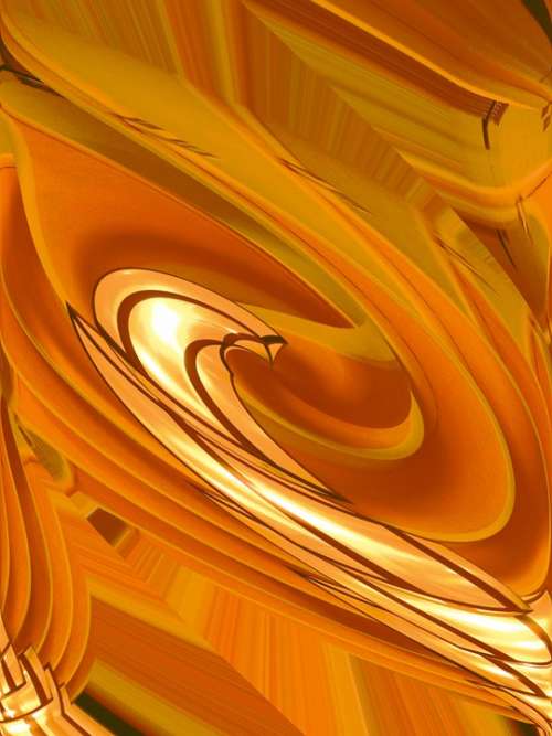 Abstract Lamps Yellow Orange District Modern
