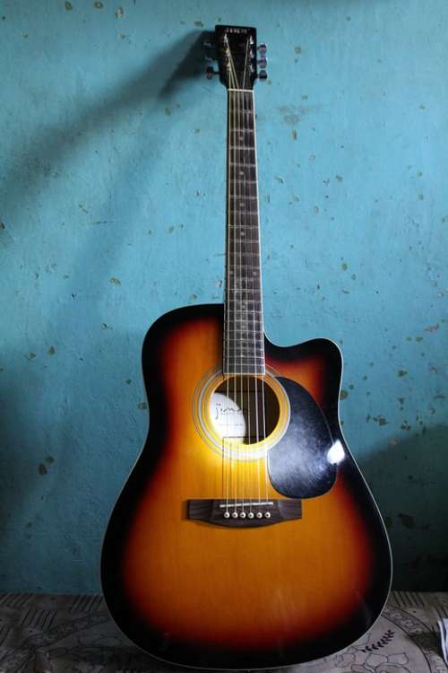 Acoustic Guitar Guitar Musical Instrument Blue