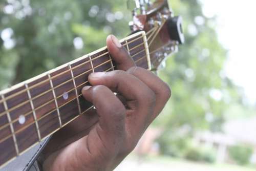 Acoustic Guitar Instrument Chords Guitar Fingers