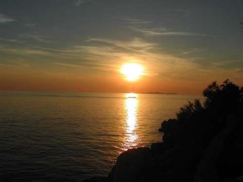 Adria Sea Water Sunset
