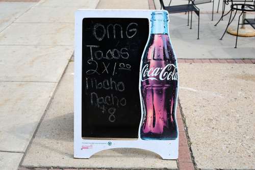 Advertise Sign Coke Outside Promotional Store