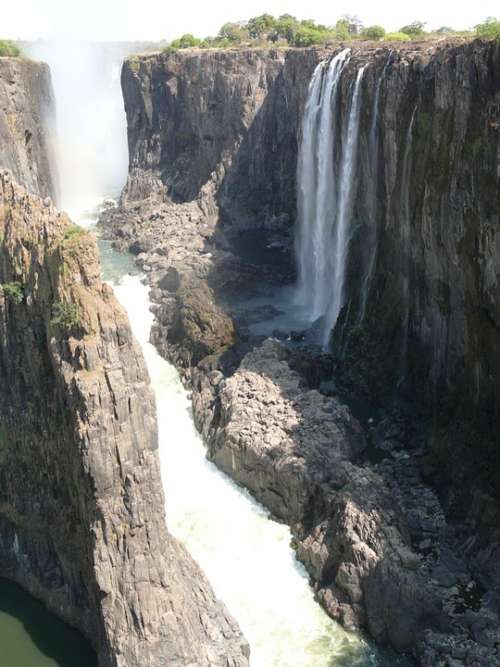 Africa Zambia Victoria Falls River Waterfall