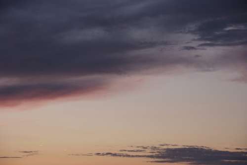 Afterglow Sunset Dusk Sky Clouds