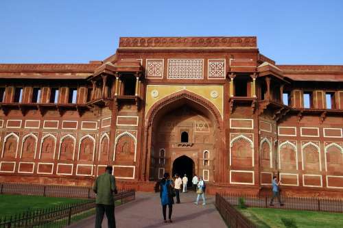 Agra Fort Unesco Heritage Jahangir Mahal Entrance