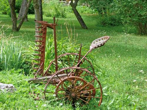 Agricultural Equipment Old Rust Mower