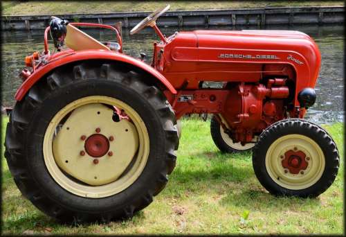 Agriculture Antique Old Tractor Farm Porsche