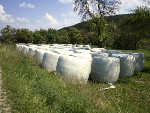 Agriculture Cattle Feed Silo Food Wrapped Up