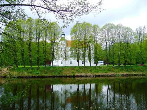 Ahrensburg Castle Palace Trees Water Historical
