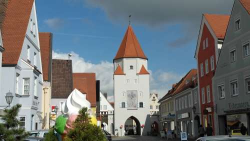 Aichach City Bavaria Historically Germany