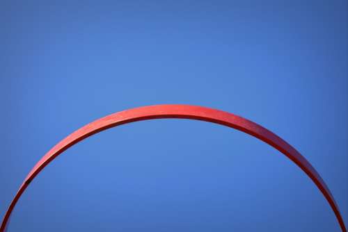 Air Blue Basketball Hoop Red Semicircle