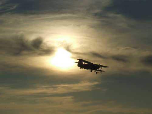 Aircraft An 2 An Overflight Over In Miskolc Sunset
