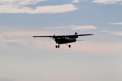 Aircraft Cessna Backlighting Sky