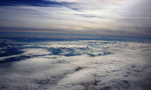 Aircraft Cloud Clouds Sun Sky White Blue Flying