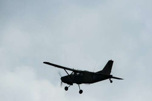 Airplane Fixed Wing Bosbok Flying Air Borne Sky