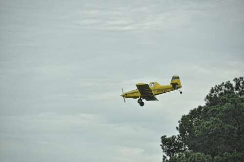 Airplane Flight Crop Duster Agriculture Yellow