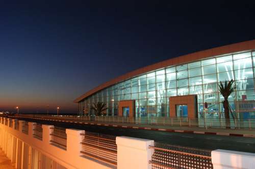 Airport Tunisia Airport At Night Building Mood