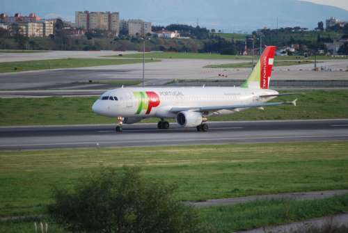 Airport Portugal Landing Strip Landing Field Plane