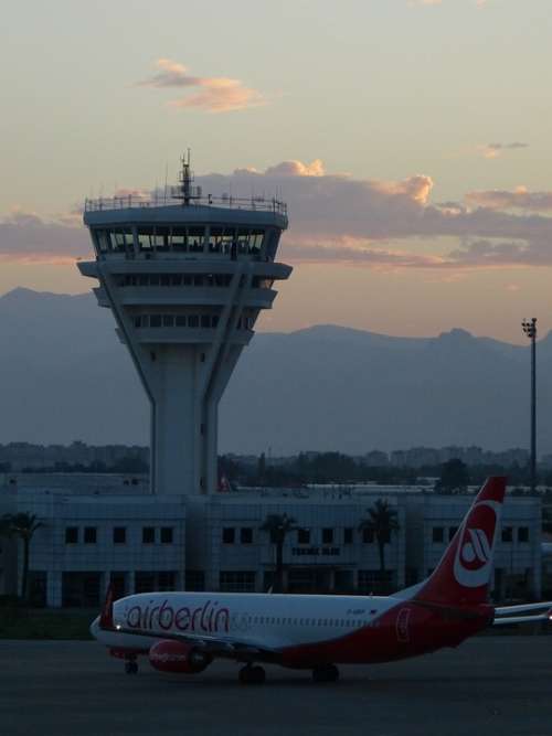 Airport Aircraft Tower Antalia Turkey