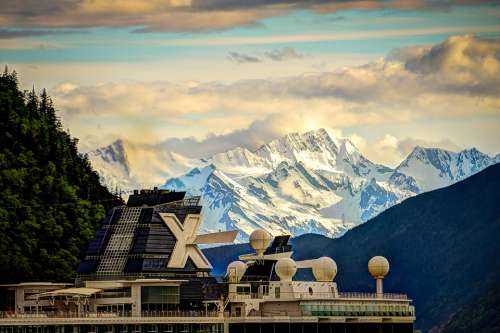Alaska Mendenhall Glacier Mountain Snow Scenic