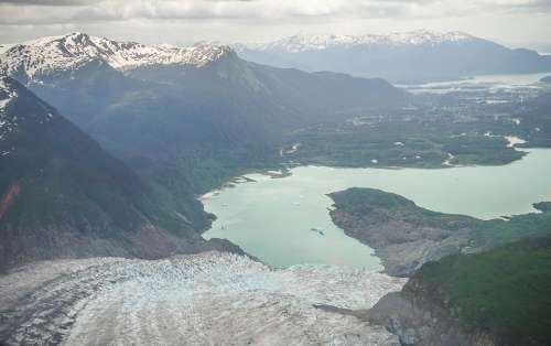 Alaska Mendenhall Glacier Mountains Snow Scenic