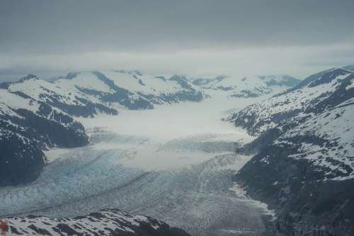 Alaska Mendenhall Glacier Mountains Snow Landscape