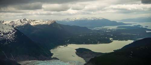 Alaska Mendenhall Glacier Scenic Landscape
