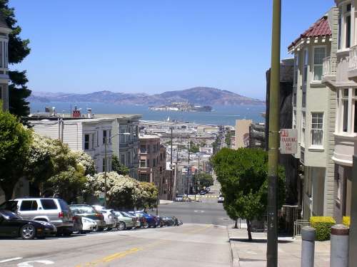 Alcatraz San Francisco Street View Hill California