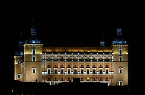 Alcazar Toledo Night Buildings