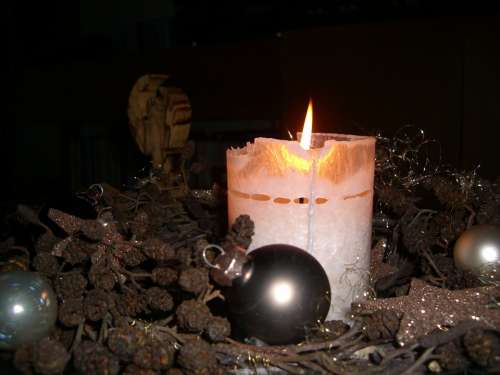 Alder Burning Candle Advent Balls Atmosphere
