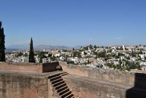 Alhambra Spain Building Granada Wall
