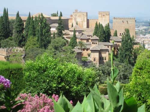 Alhambra Granada Building Old Architecture Islamic