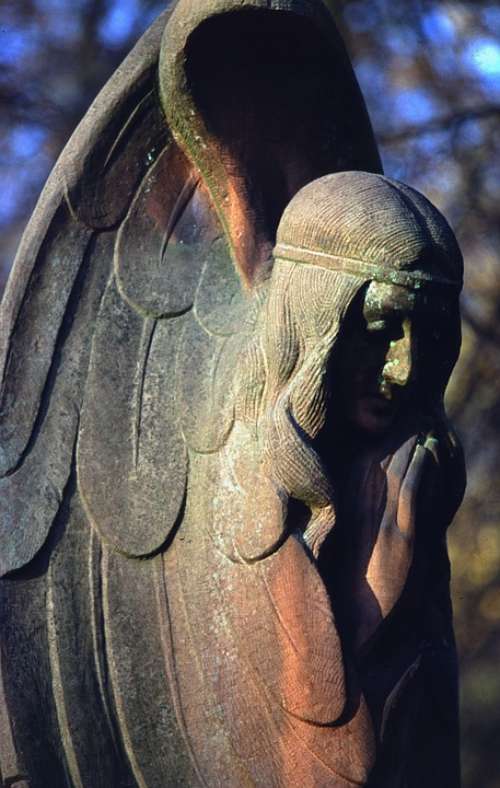All Souls' Day Cemetery Warsaw Powązki Statues