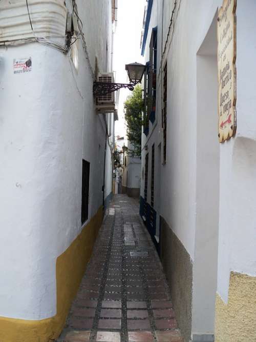 Alley Narrow Marbella Spain Old Town Architecture