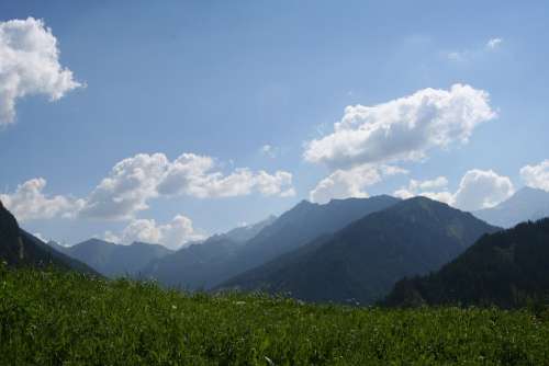 Alpine Mountain Meadow Summer Mountains