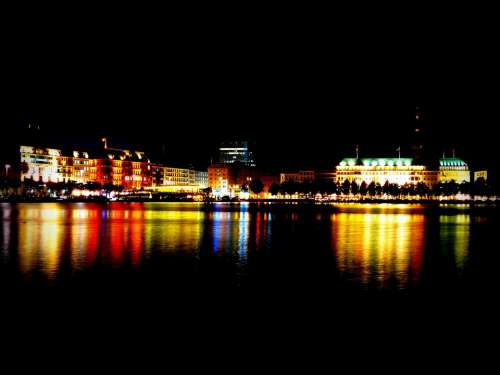 Alster Night Hamburg City