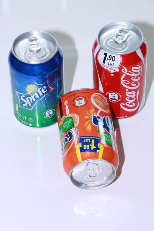 Aluminum Can Coca Cola Drink Fanta Lemon Orange