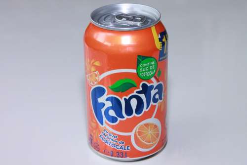 Aluminum Can Coca-Cola Cylinder Drink Fanta