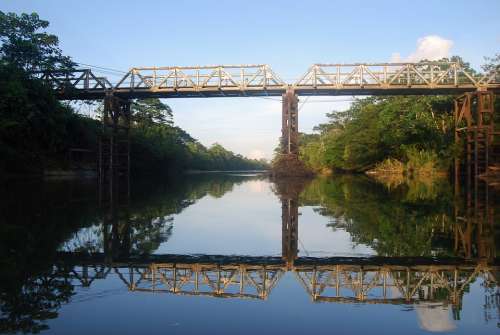 Amazon Bridge Reflection Water Brightness Mirror