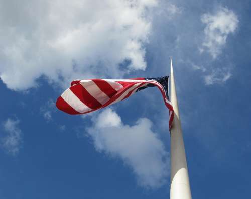 American Flag Flag Flying Stars And Stripes