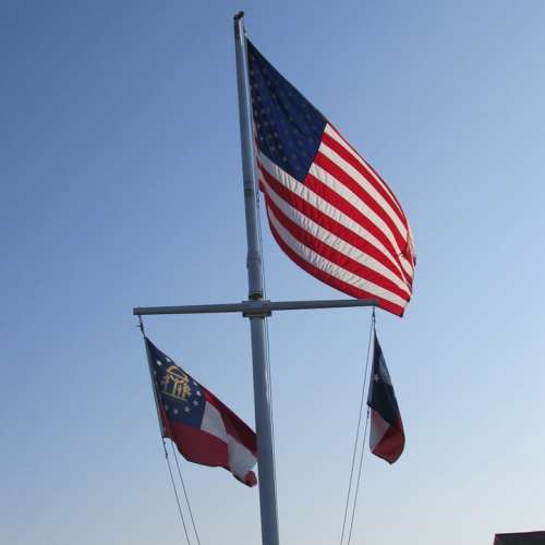 American Flag Flag Nautical Georgia Usa Symbol