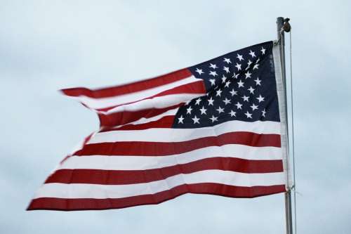 American Flag Patriotism Wave Sky American Flag